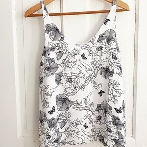 Reitman's Essentials Black and White Print Camisole (Reversible)